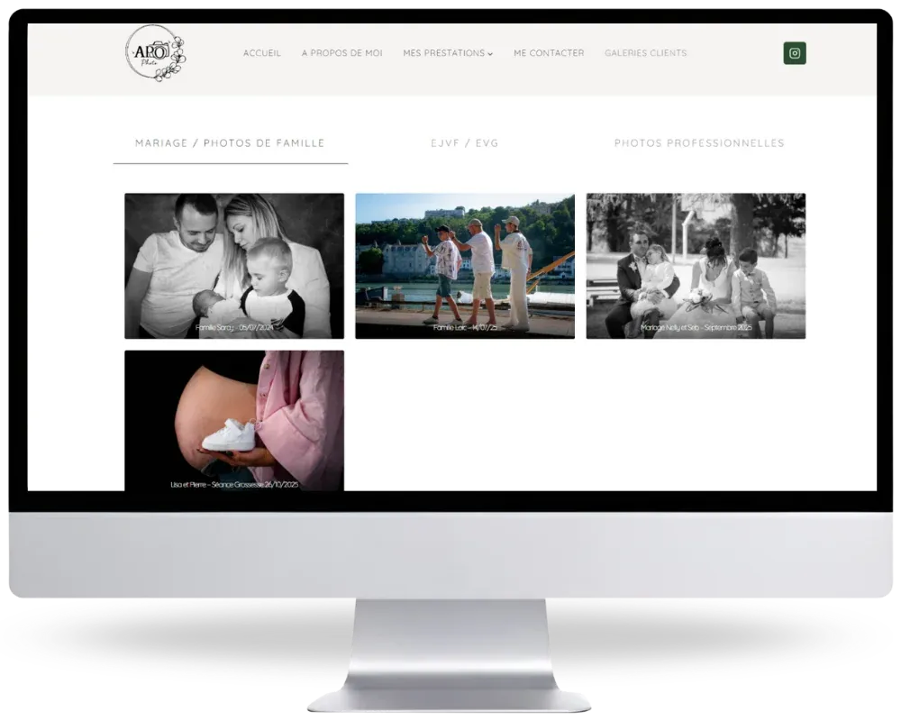 Galerie privée d'un client sur le site ApoPhoto