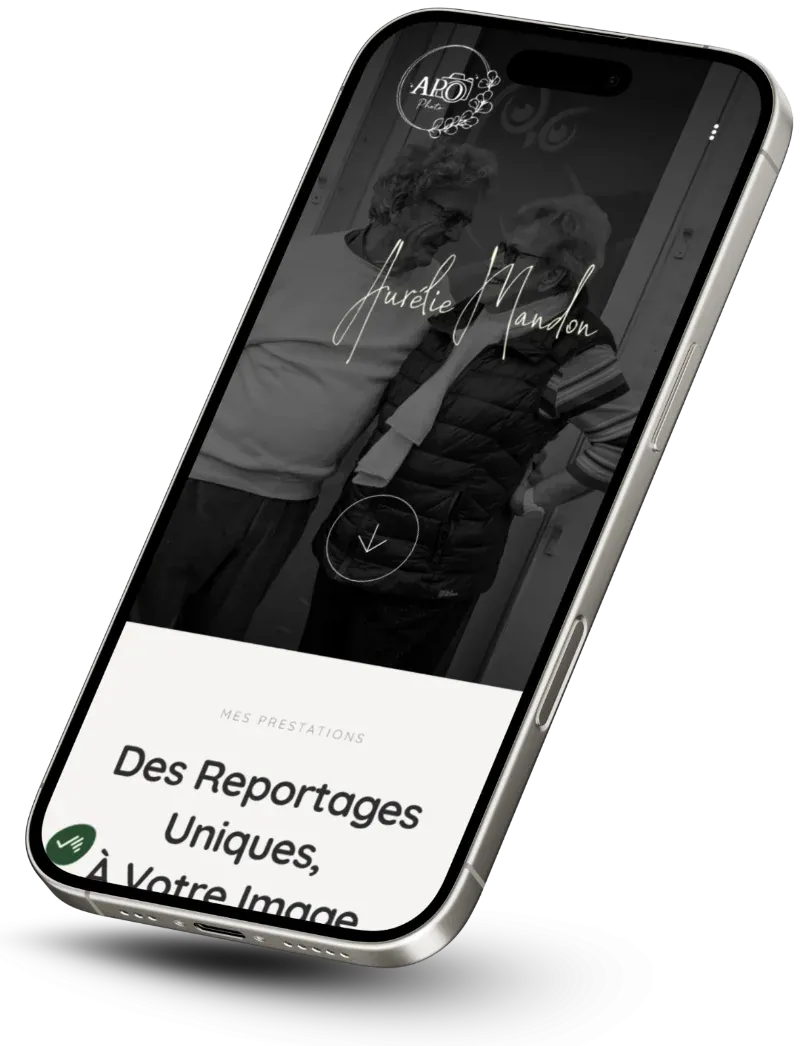 Page d'accueil du site ApoPhoto sur smartphone