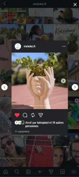 Publication 1 de Méloké sur les réseaux sociaux